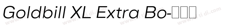 Goldbill XL Extra Bo字体转换
